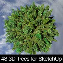 48 3D Trees for SketchUp