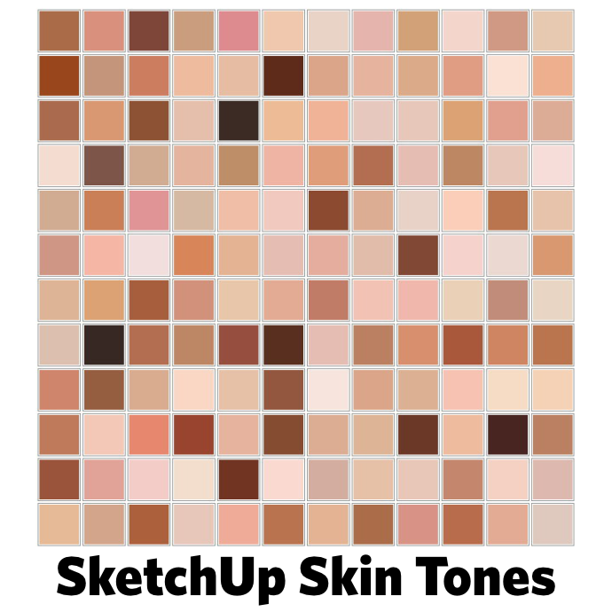 144 Skin Tones for SketchUp • sketchUcation • 1