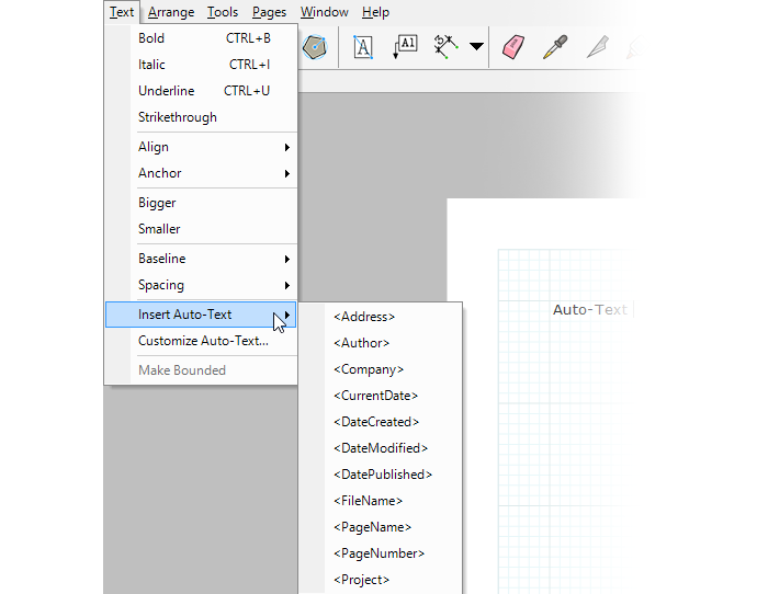 Auto-Text Tool insertion in LayOut 2014