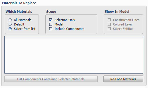 material to replace in sketchup