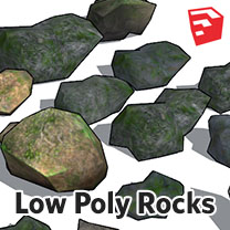 Lo-poly rocks for SketchUp